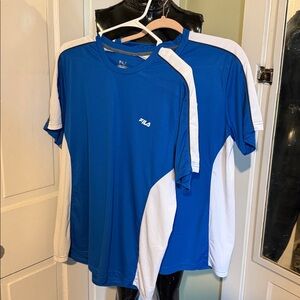 2 Fila Men's Blue Golf Shirts size large